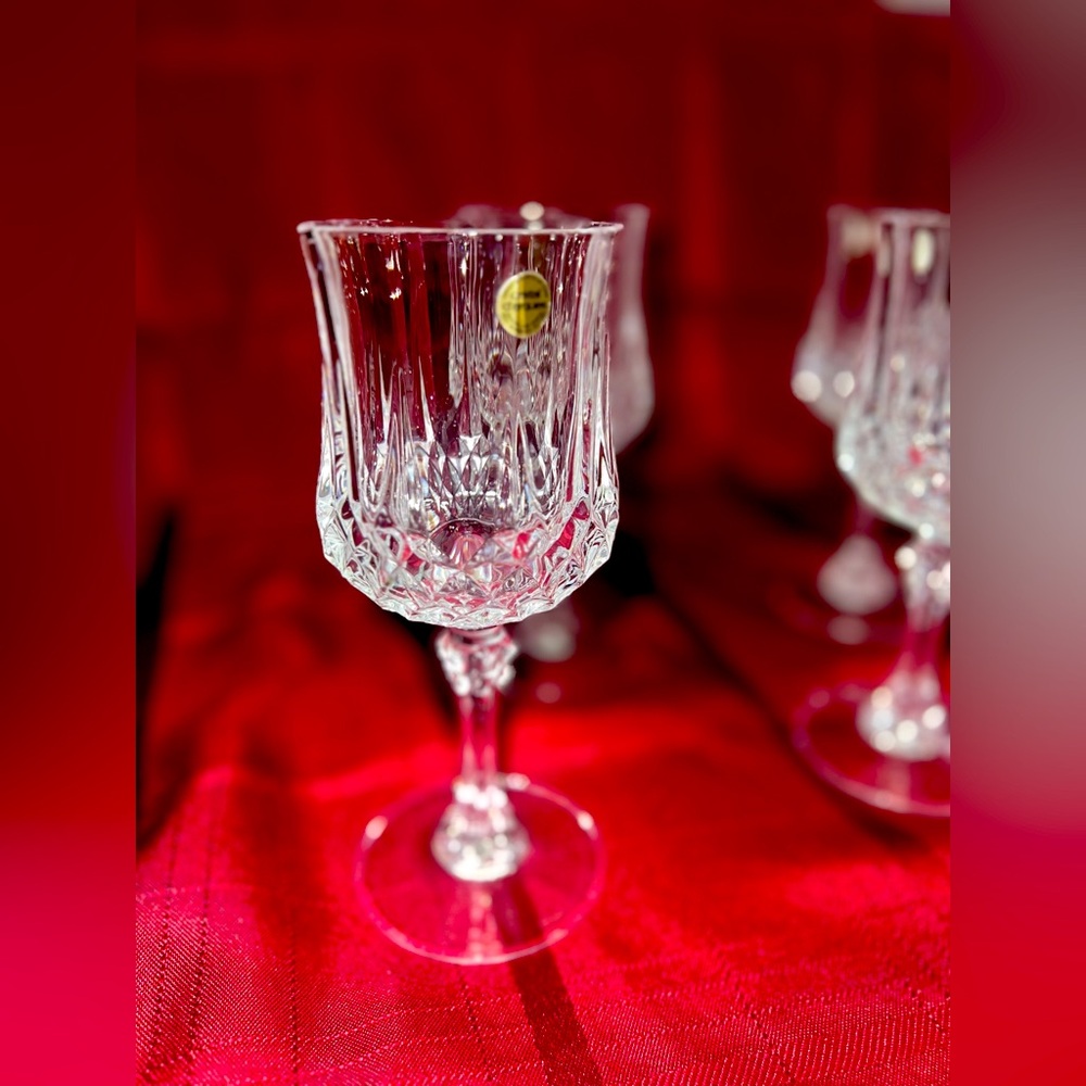 Longchamp crystal d’Arques Wine Glasses 6pc set